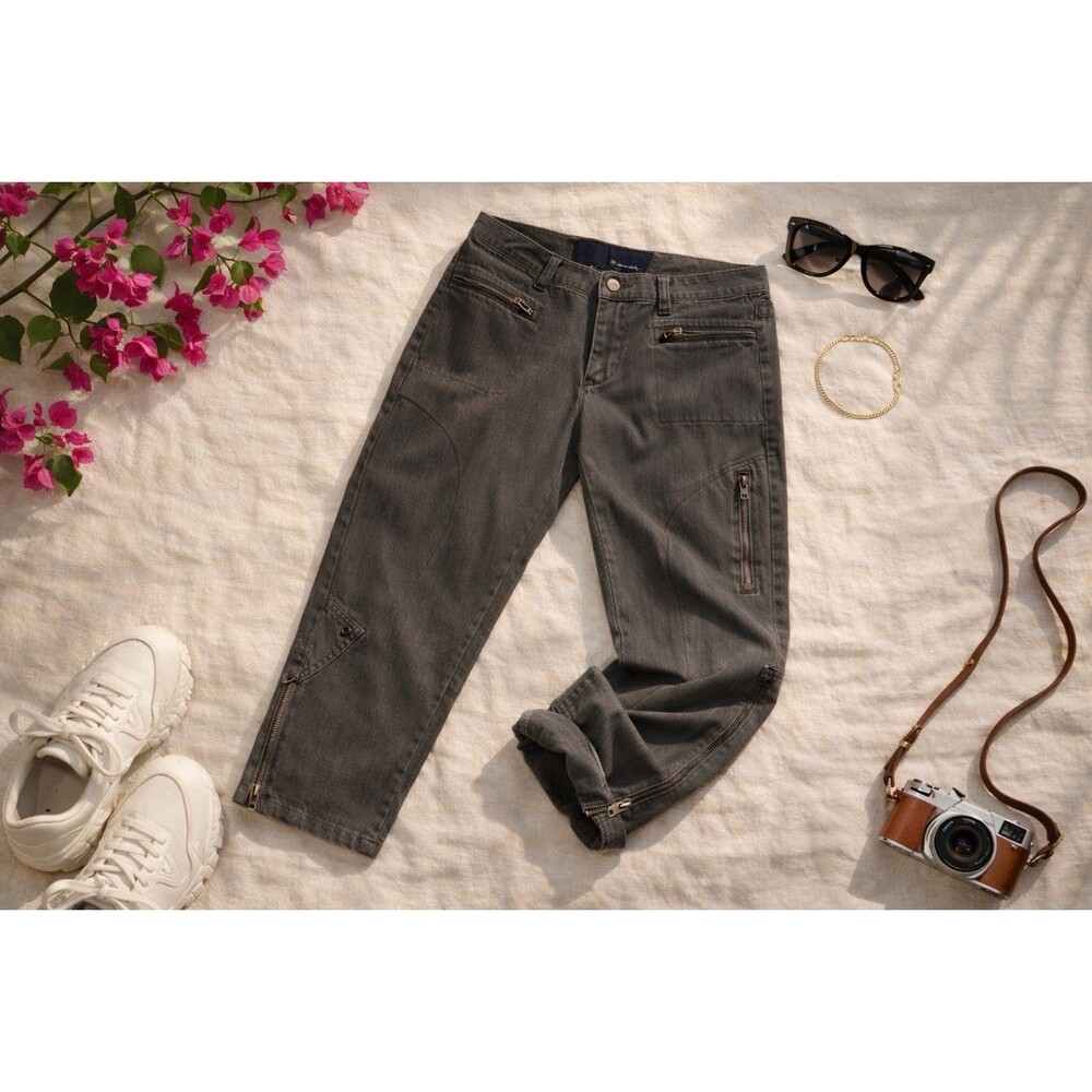 Gray Moto Utility Cargo Skinny Pants Zipper Ankle Biker Streetwear Joe's Jeans